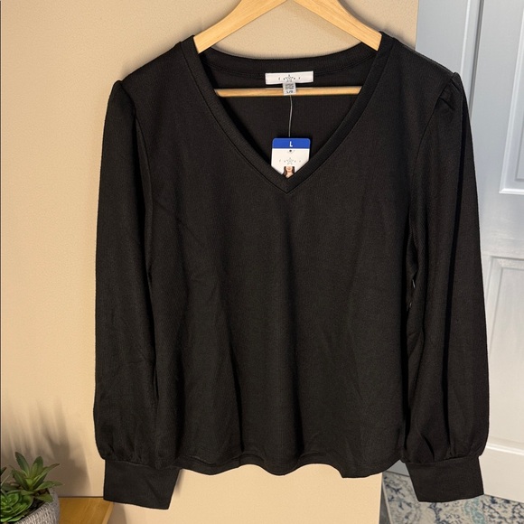 Fever Tops - Fever black ribbed top